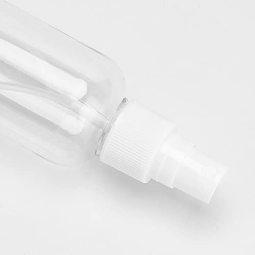 50 PCS 30ml 1oz Clear Spray Bottles, Small Plastic Fine Mist Spray Bottles Bulk, Empty Refillable Travel Size Containers for Essential Oils, Hair Perfume Liquid