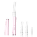 Facial Hair Removal for Women, Painless Eyebrow Trimmer with Pivoting Head, Electric Battery Operated Body Hair Remover with 2 Replaceable Blade for Face Neck Chin Bikini, Pink