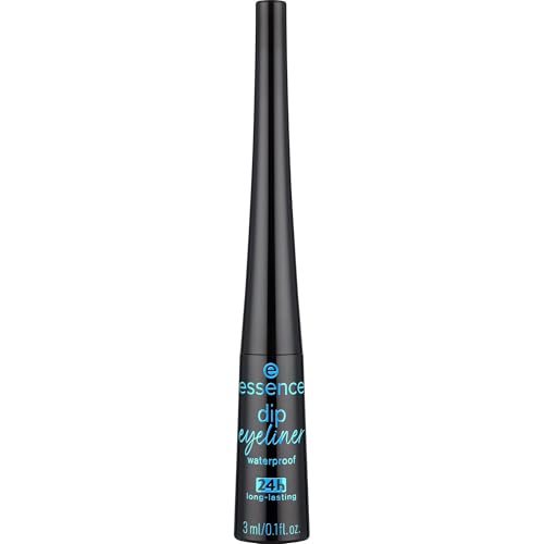 essence | Dip Eyeliner Waterproof 24H Longlasting | Deep Black Color, Precise & Easy Application | Bold & Natural Eye Make Up | Vegan, Cruelty Free & Paraben Free