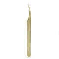 Flirt Curved Isolation Lash Tweezer by SoCal Beauty | Gold Professional Eyelash Tweezer for Eyelash Extensions, Hand-Tested with MM Guide ? Lash Artist¡¯s Favorite Precision Eyelash Applicator