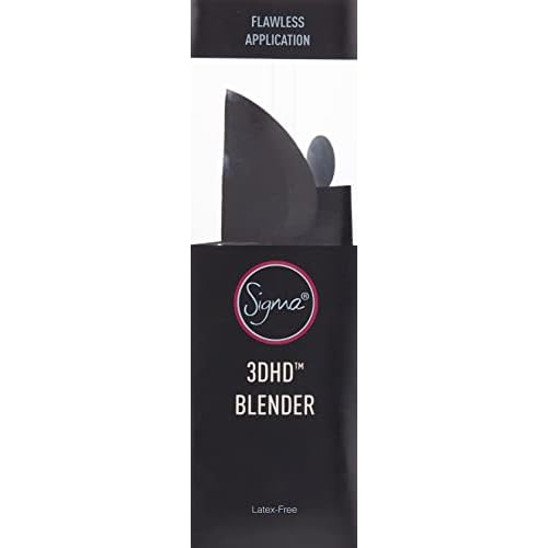 Sigma 3DHD Blender Bundle - Professional Makeup Sponges with Angled Edges - Prime, Conceal, Sculpt & Highlight - Vegan, Cruelty Free - Comes with 1 Black and 1 Pink Blender Sponge