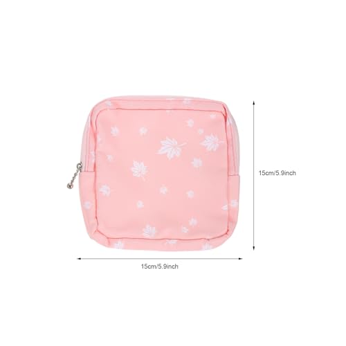 Amosfun 20Pcs Portable Sanitary Napkin Storage Bags for Teen Girls Mini Zipper Makeup Cosmetic Pouch Lightweight Polyester Pad Organizer for Travel and Daily Use