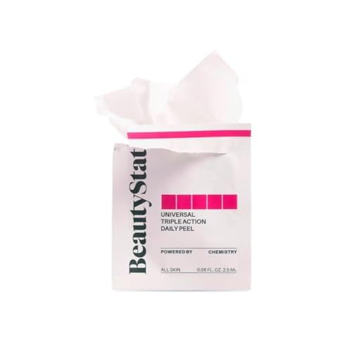 BeautyStat Triple Action One-Step Daily Exfoliating Peel Pad for Uneven Tone, Texture, Fine Lines, Enlarged Pores - Gentle Exfoliator Pad with AHAs, BHAs, Glucosamine to Brighten
