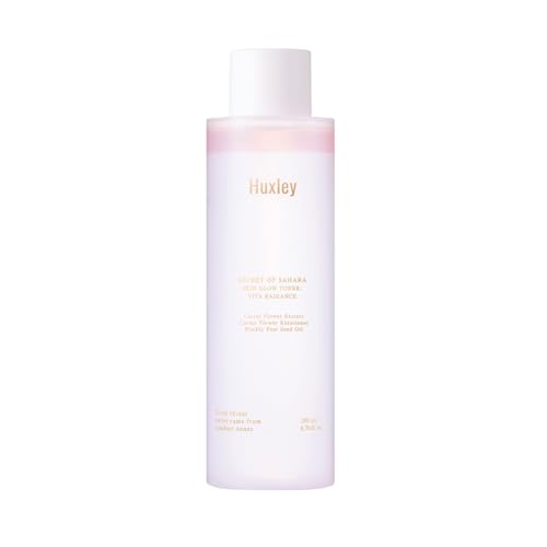 Huxley Secret of Sahara Skin Glow Toner Vita Radiance, Dual-Phase Hydrating Korean Toner, 2% Niacinamide Face Toner, Korean Skincare Toner for Dewy Glow, Glass Skin Finish | 200ml / 6.76 fl. oz.
