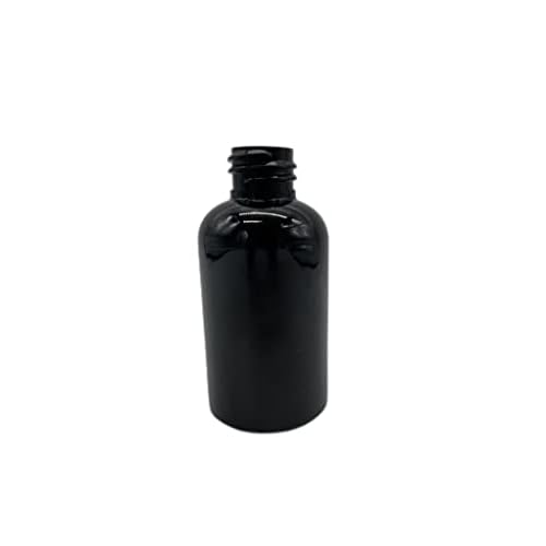 Natural Farms 2 oz Black Boston Plastic Bottles -12 Pack Empty Bottle Refillable - BPA Free - Essential Oils - Aromatherapy | Black Twist Top Cap - Made in the USA