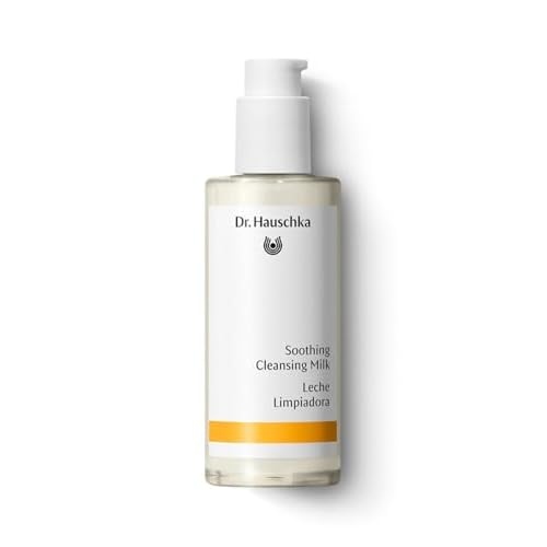 Dr. Hauschka Soothing Cleansing Milk, Sensitive Skin pH Balanced Facial Cleanser & Make Up Remover for all skin types, Certified Natural, 4.9 Fl Oz