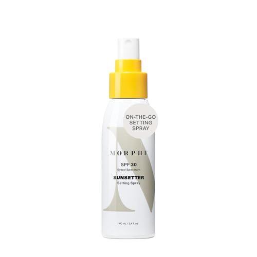Morphe Sunsetter Spectrum Setting Spray - Broad Spectrum SPF 30 Makeup Setting Spray - Oil-Free Face Mist with No White Cast - Protects Against Sun & Blue Light (3.4 fl oz)