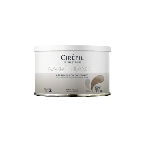 Cirepil - Nacr?e Blanche - 400g / 14.11 oz Soft Wax Tin - Creamy Strip Wax for Sensitive & Dry Skin - Gentle Pearl White Formula - Soothing Professional Body Depilatory Refill