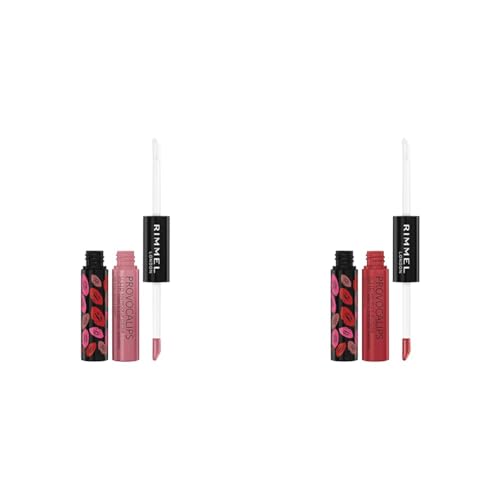 Rimmel London Provocalips 16hr Kiss-Proof Lip Color Bundle - 430 Wish Upon A Berry & 750 Heart Breaker, .14 fl.oz. Each
