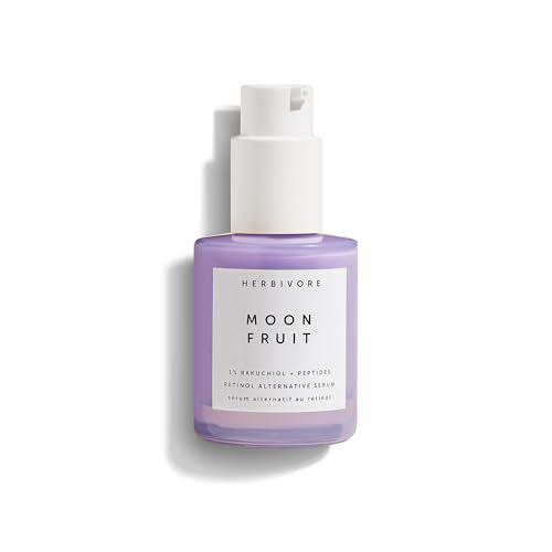 HERBIVORE Bakuchiol Retinol Alternative Moon Fruit Face Serum EXTRA STRENGTH ? 1% Bakuchiol + Peptides, Smooths Skin, Reduces Fine Lines & Wrinkles, Plant-based, Vegan, Cruelty-free, 30mL / 1 oz