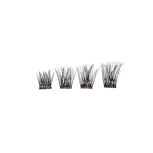 PRO Extend Lash System | 48 Brown Lash Clusters in 4 lenghts: 10mm 12mm 14mm 16mm | Flat-Band All-Day Comfort | DIY Lash Extensions (BN1 | BROWN NATURAL)