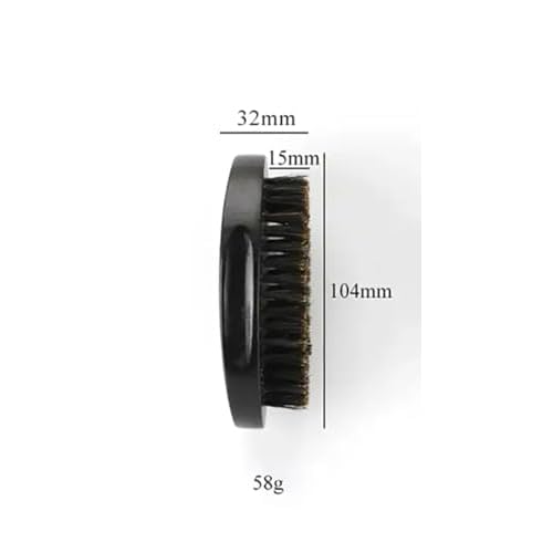 Portable Black Soft Bristle Hair Beard Brush