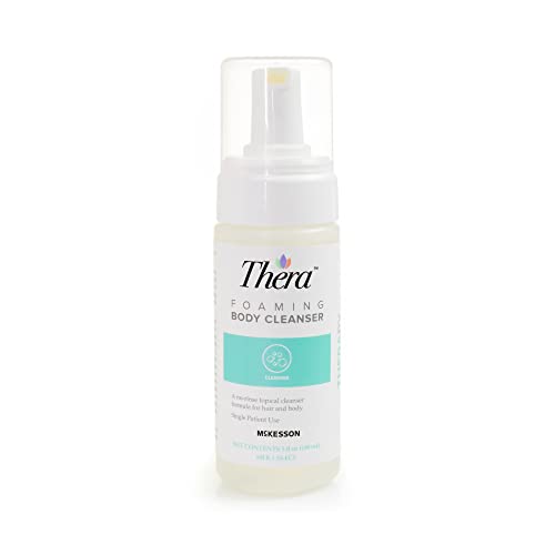 Thera Foaming Body and Hair Cleanser, Rinse-Free Exfoliating Foam, 5 oz, 1 Count
