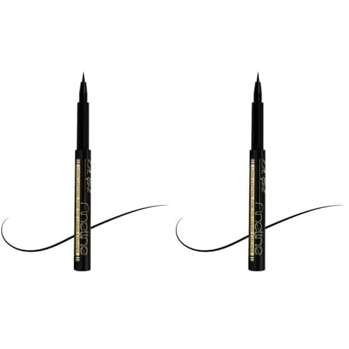 L.A. Girl Fineline Eyeliner, Black GLE721 (Pack of 2)