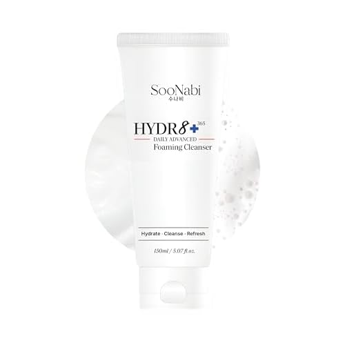 HYDR8+ 365 Daily Advanced Foaming Cleanser 150ml Gentle Hydrating Face Wash for All & Sensitive Skin | 7 Types of Hyaluronic Acid, NB-P Complex, Beta-Glucan, Panthenol | Vegan | pH Balanced