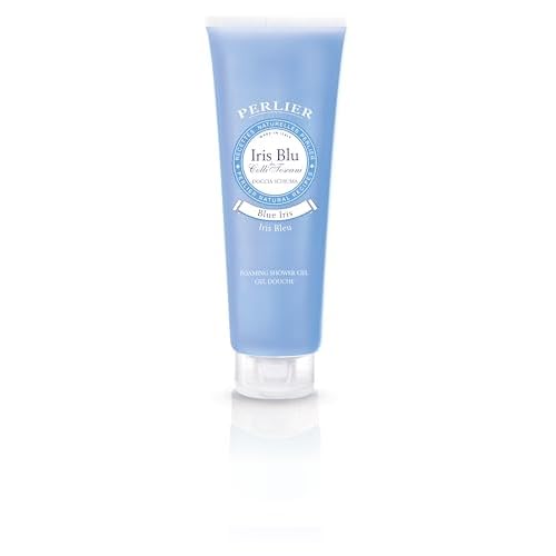 Perlier:"Iris Blu" Shower Foam, Blue Iris Scent - 8.4 Fluid Ounces (250mL) Tube [ Italian Import ]