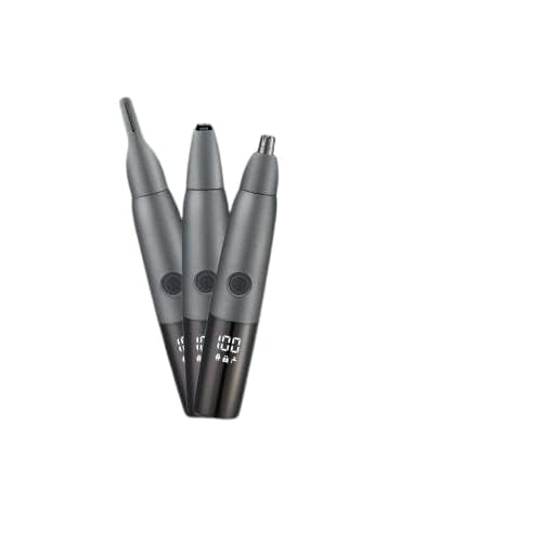 Nose Trimmer for Men and Women Painless Ear Nose Facial Eyebrow Hair Trimmer for Women Electric Ear and Nose Trimmer Dual Edge LED 3 in 1 Easy Clean IPX7 Waterproof
