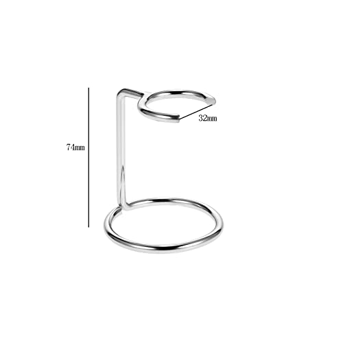 1 Piece Metal Shaving Brush and Razor Holder Shave Brush Stand Beard Brush Holder Razor Holder Stand Razor Brush Holder for Razor Storage Men's Shaving Tool, Silver