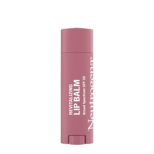 Neutrogena Revitalizing Tinted Lip Balm Broad Spectrum SPF 20 Sunscreen, Moisturizing Lip Balm with a Sheer Tint for Softer, Smoother, Healthier-Looking Lips, Sheer Petal Glow 40, .15 oz