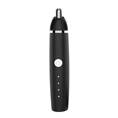 Nose Hair Trimmer for Men and Women, Portable, Waterproof and Rechargeable for Ears, Face (Black)