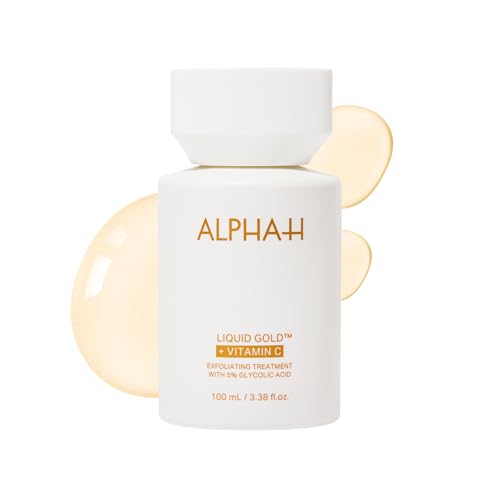 Alpha-H Liquid Gold + Vitamin C Exfoliating Treatment 100ml - Brighten, Even Tone, Smooth Texture, Reduce Appearance of Fine Lines - At-Home Skin Renewal for All Skin Types