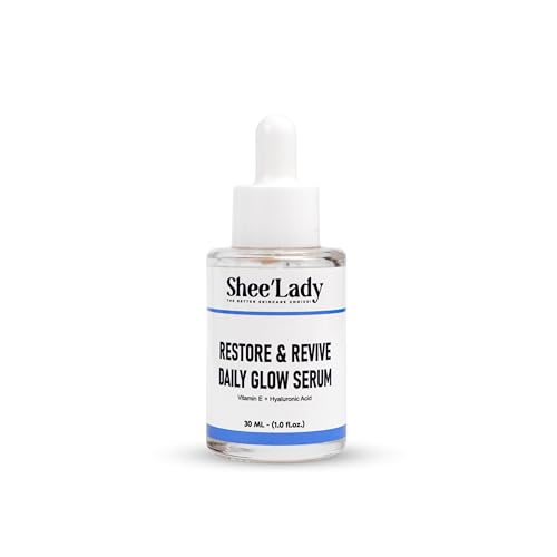 Shee'lady Restore & Revive Daily Glow Serum Daily Anti-Aging Wrinkle and Skin Tone Skin Care Treatment, Brightening Serum, Stocking Stuffers for Men & Women, 30 ML, 1 oz