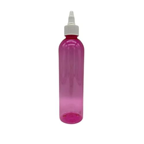 Natural Farms 8 oz Pink Cosmo Plastic Bottles -12 Pack Empty Bottle Refillable - BPA Free - Essential Oils - Aromatherapy | White Twist Top Caps - Made in the USA