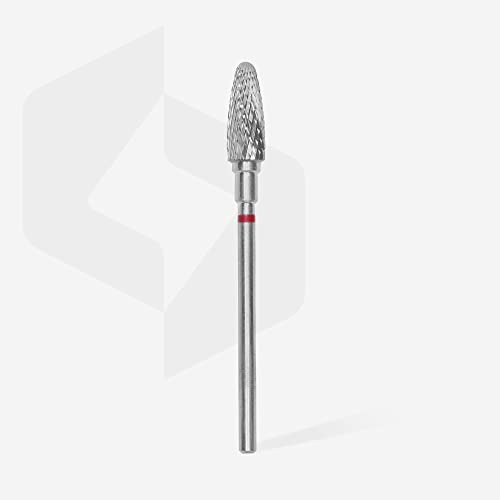 STALEKS PRO Expert Carbide Nail Drill bits 5 MM Working Part 13 MM Nail Tools for Russian Manicure, Nail Drill bit for Gel Nail Polish Removal FT90R050/13