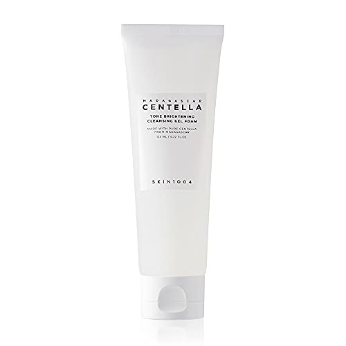 SKIN1004 Tone Glowing Cleansing Gel Foam, 125ml, Makeup Remover & Face Cleanser with Madagascar Centella Asiatica & MadeWhite, Korean Hydrating Gel Facial Cleanser, Korean Skincare