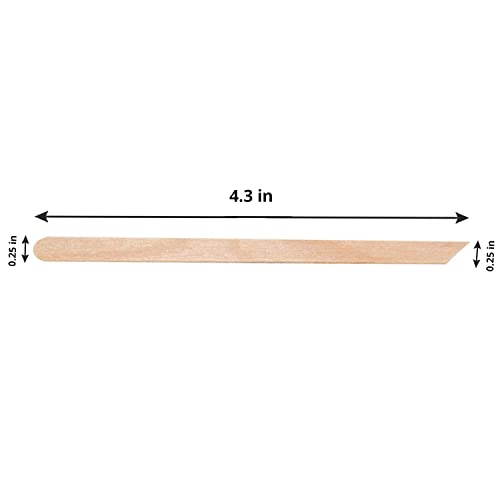 Tachibelle Wooden Wax Sticks - Body Eyebrow, Lip, Nose Small Waxing Applicator Sticks for Hair Removal and Smooth Skin Professional Spa - 2 in 1 (pointed and slanted) (Pack of 100)