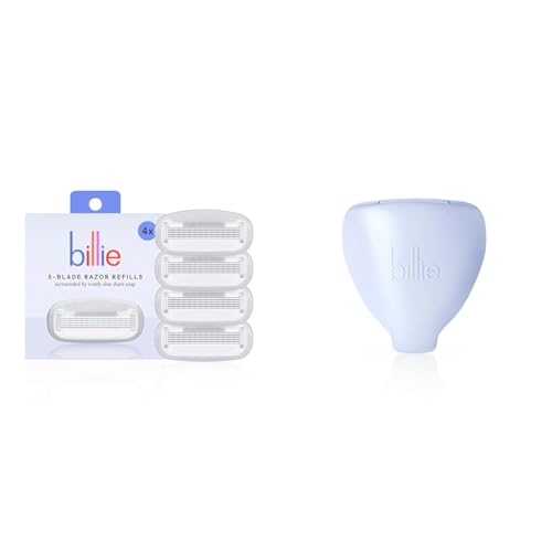 Billie Women's Razor Refill Blades 5-Blade Cartridges 4 count & Billie 5-Blade Women¡¯s Razor Travel Case