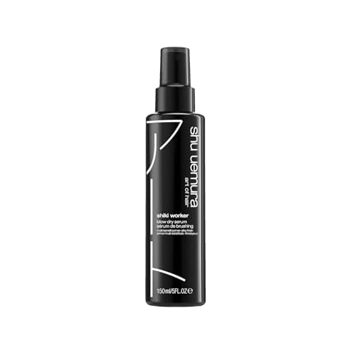 shu uemura art of hair Shiki Worker Multi-Benefit Hair Primer - Shine & Straightening Primer, Reduces Frizz and Smooths Texture, For Air-Drying and Blowouts, 5 Fl Oz