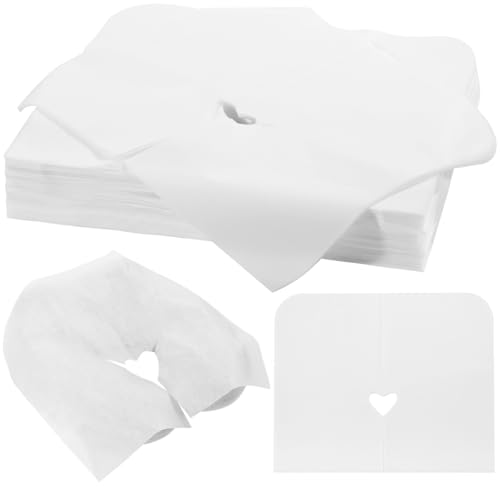 DIMEGON 500PCS Disposable Face Cradle Covers, Disposable Massage Headrest Cover, Single Use Massage Bed Headrest Cushion Cover, Professional Massage Chair Face Cover for Skincare Beauty Salons