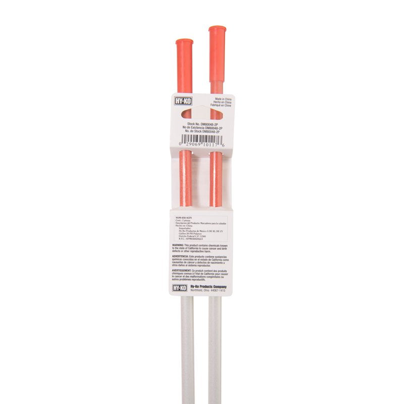 Fiberglass Driveway Marker Reflective Safety Poles - 6 Pack