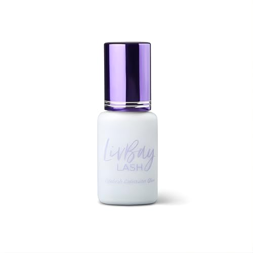 LivBay Supplies Low Humidity Lash Extension Adhesive, Professional Quick-Dry Formula, 5mL Bottle for Eyelash Extensions, 1-1.5 Second Drying Time