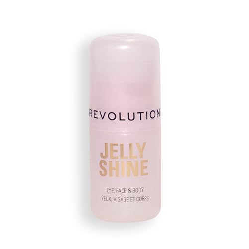 Revolution, Jelly Shine Shadow & Highlight Stick for Eyes, Face & Body with Pearlescent Shimmer Effect, Vegan & Cruelty-Free, Ethereal Pink