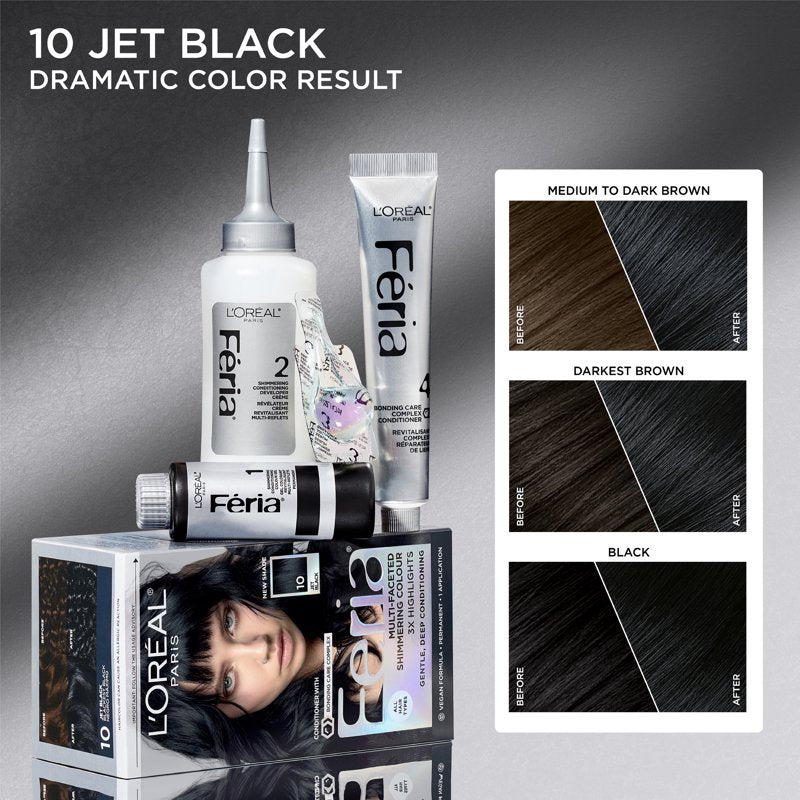 Permanent Hair Color Kit with Multi-Faceted Shades and Nourishing Serum