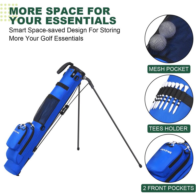 Lightweight Stand Golf Bag for Men and Women – Fits Up to 8 Clubs, Portable with Shoulder Strap