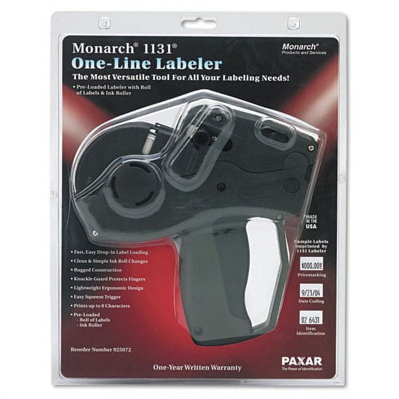 Monarch One-Line Pricemarker Labeler Charcoal Gray - 8 Characters per Line, 2,500 Labels