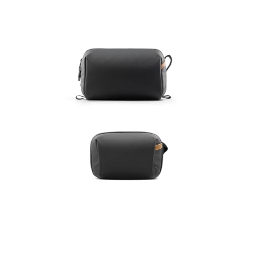 PGYTECH Wash Pouch Toiletry Bag Mini Tech Accessories Pouch Electronics Organizer Bag, Black