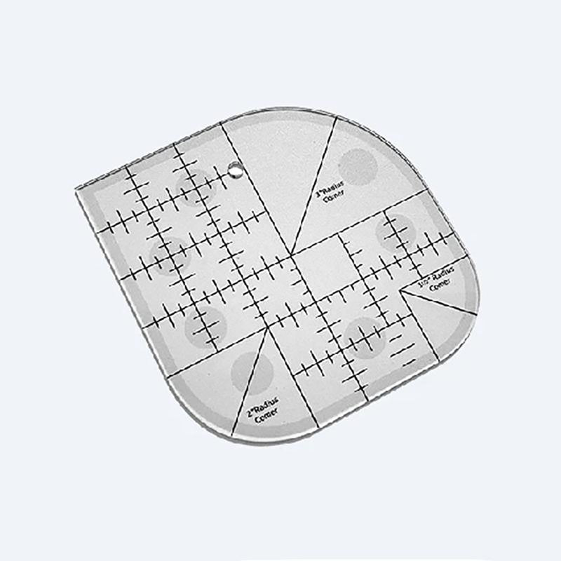 Curved Corner Cutter Ruler for Sewing and Patchwork - Plastic Template Tool