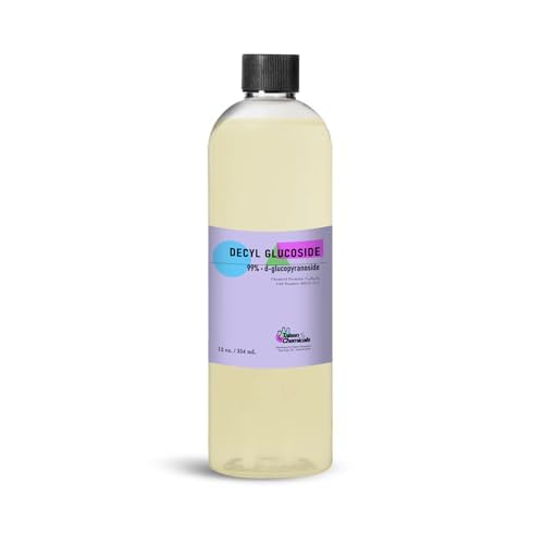 Decyl Glucoside Organic 12 Oz / 354 mL Mild Non-Ionic Surfactant - Plant-Based Gentle Cleansing & Foaming Agent for DIY Cosmetics Skincare & Haircare, Versatile Emulsifying Agent by Talsen Chemicals