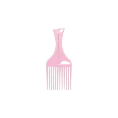 Cricket Ultra Smooth Coconut Hair Pick Comb - Infused with Coconut Oil & Keratin for Frizz-Free Shine, Volume Boost, and Gentle Detangling ? Ideal for Curly, Thick, and Textured Hair - Pink