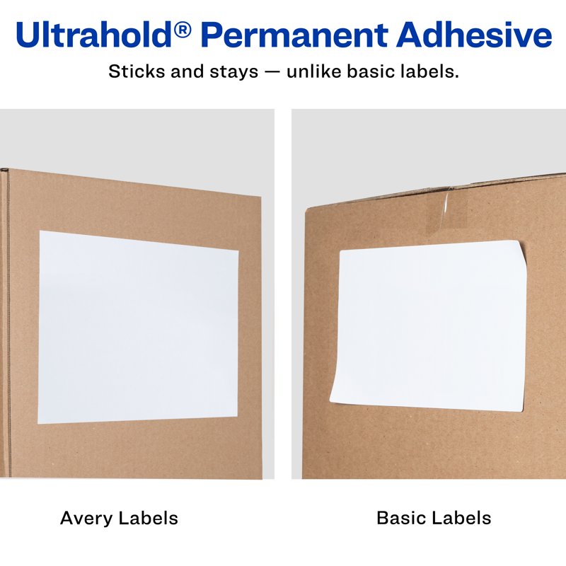Laser Printable Shipping Labels 8.5 x 11 White Pack of 100