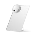 OMIRO Desk Makeup Mirror with 10X Magnifying Mirror, 10 x 7 inches Large Table Mirror with Adjustable Stand and Hanging Hole for Shaving and Travelling, White