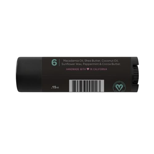 Ellovi Natural Lip Butter Lip Balm - Mint - Pure Enough to Eat - Made With Just 6 Vegan Ingredients - Moisturizing Lip Care for All Day Hydration (2-Pack)