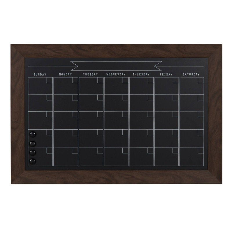 Magnetic Wall Mounted Chalkboard - 18 x 27 Inches, White