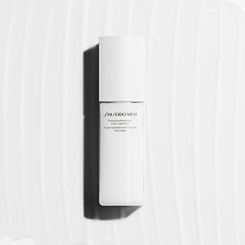 Shiseido Men Energizing Moisturizer Extra Light Fluid - 100 mL - Reduce the Look of Fine Lines, Dullness & Dry Skin - Non-Greasy, Extra-Light Texture
