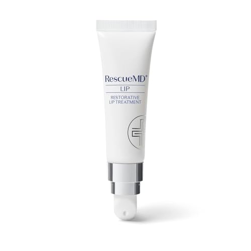 RescueMD Restorative Lip Treatment, Peptide-Powered Rejuvenation + Arnica Repair for Healthy, Hydrated Lips (12mL)