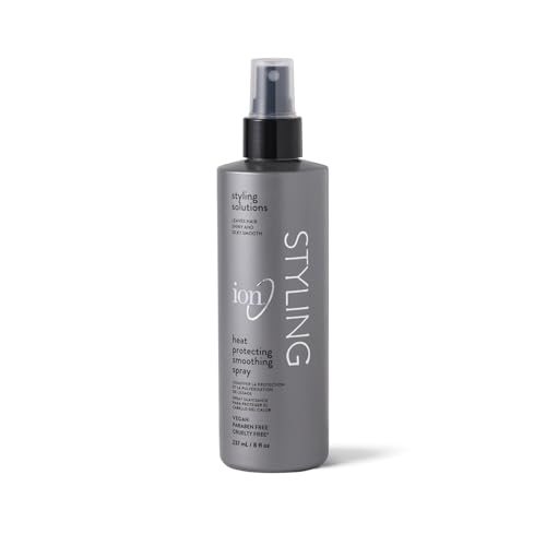 ion Smoothing Heat Protectant Spray, 8 fl oz, Vegan, Paraben Free, Lightweight, Improves Manageability, Reduces Drying Time